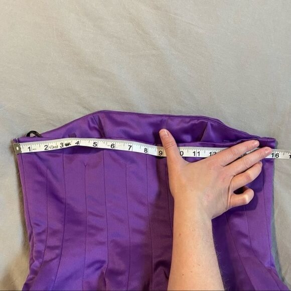 Betsey Johnson Evening Dutchess Purple Rose Dress - Picture 15 of 16